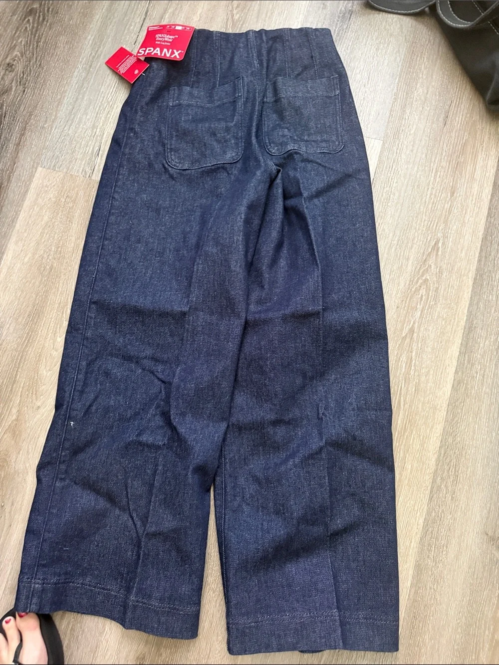 SPANX Dark Indigo Wide-Leg Denim Pants - NWT
